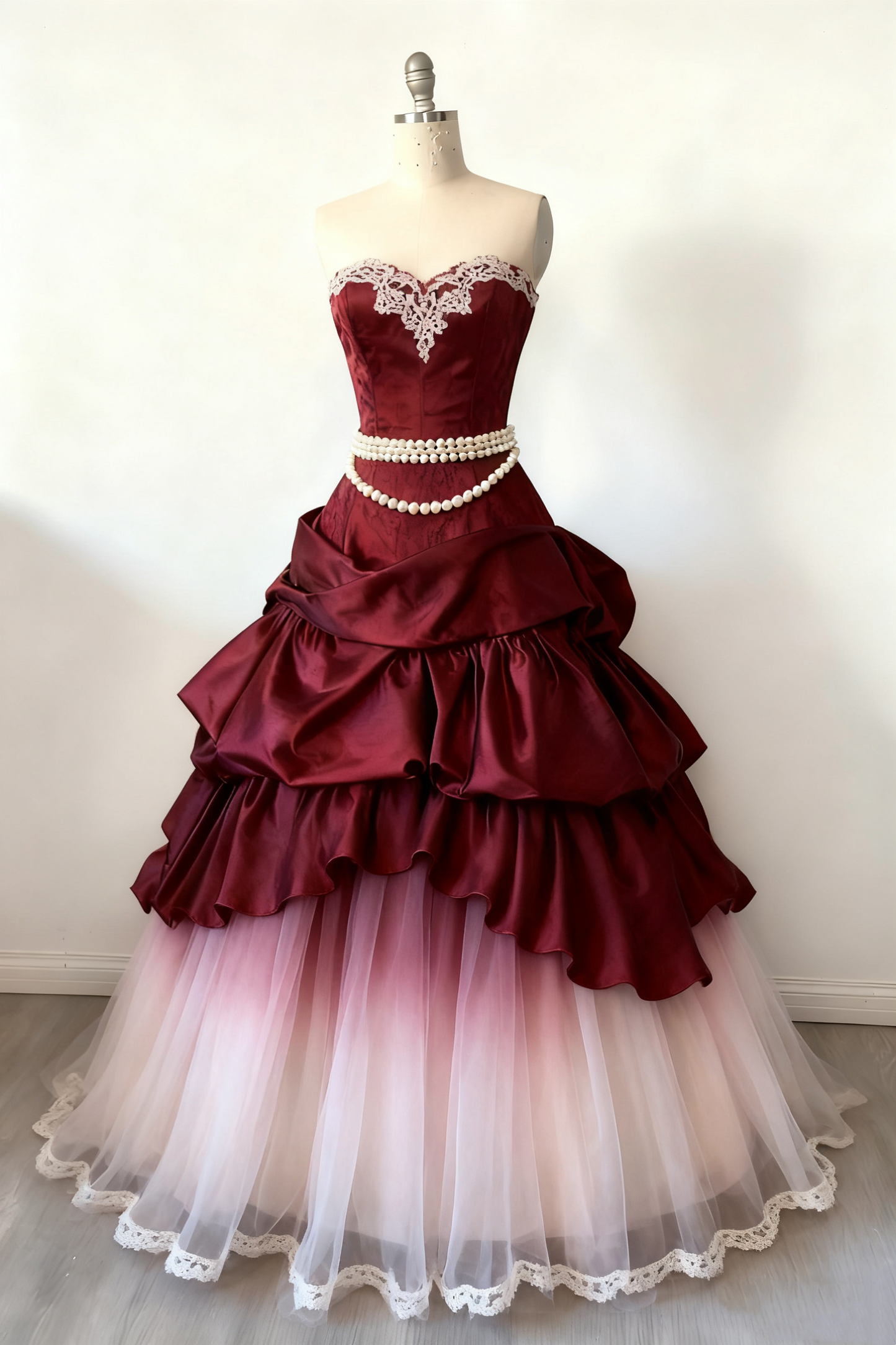 (Exclusive Original Design Dress)Sleeveless Black Tulle Lace Train Gown | Luxury Glam Cape Heart Strapless Maxi Dress for Gala Ball NV6297