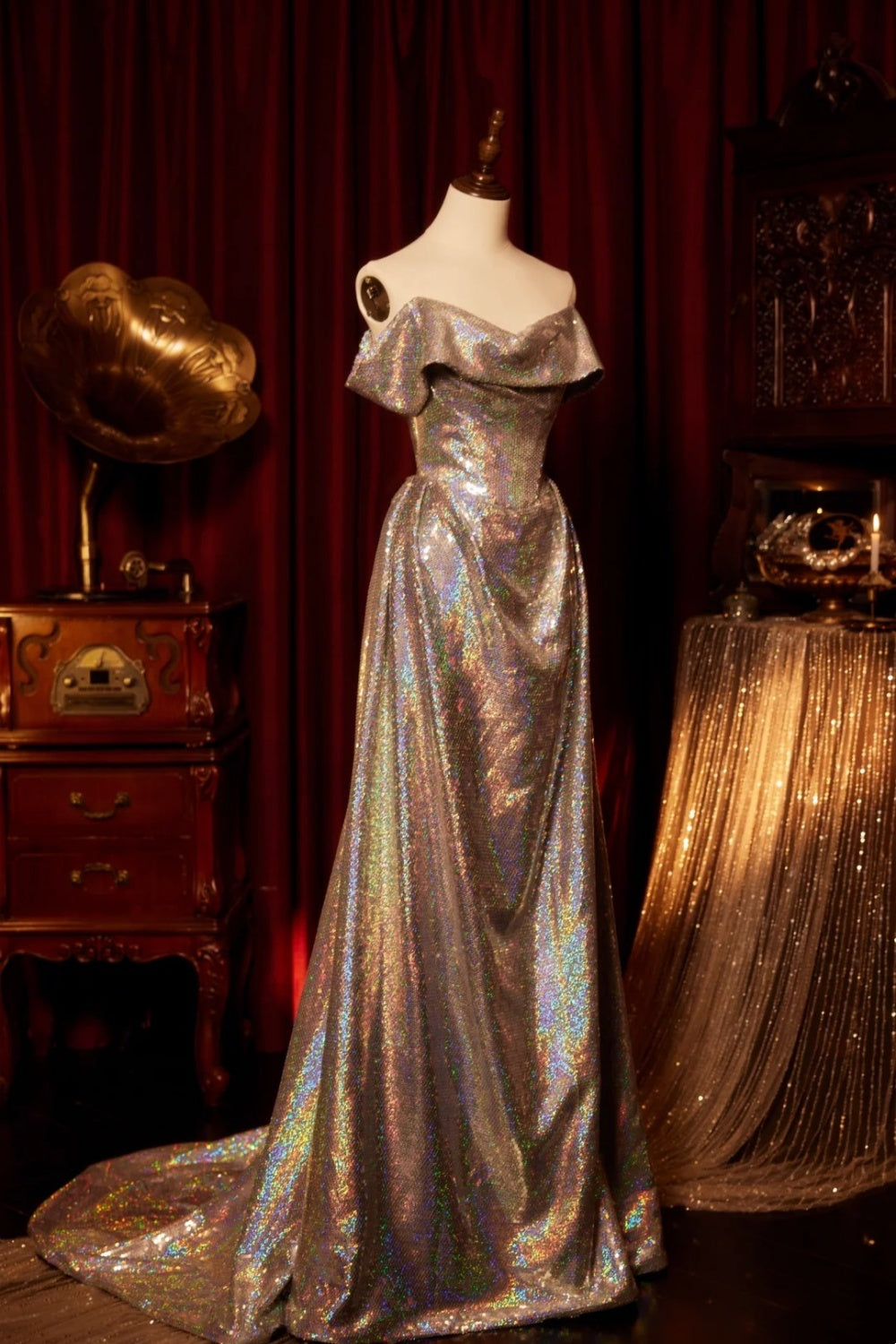 🌟Sparkling Starlight Long Satin Formal Evening Gown/Party Dress NV6533