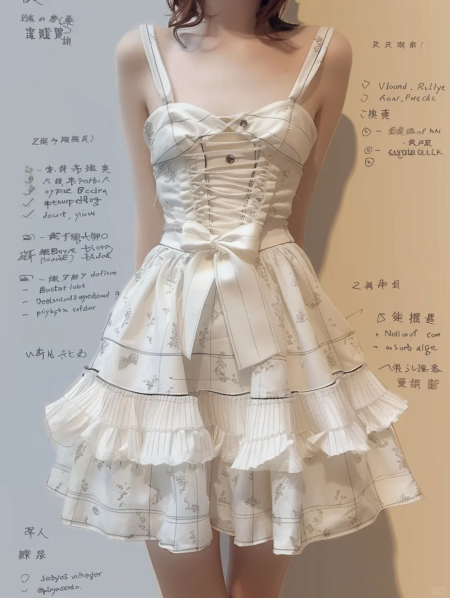 Weißes kariertes, geblümtes, kurzes Heimkehrkleid aus Tüll mit mehrlagigen Rüschen, Fee-Geburtstagspartykleid, Prinzessin, NV4547