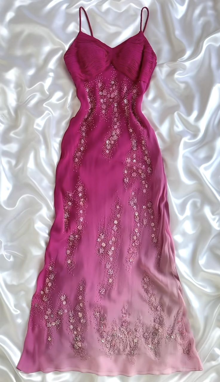 NiceVestidos-Pink delicate floral long unique homecoming dress prom dress nv5467