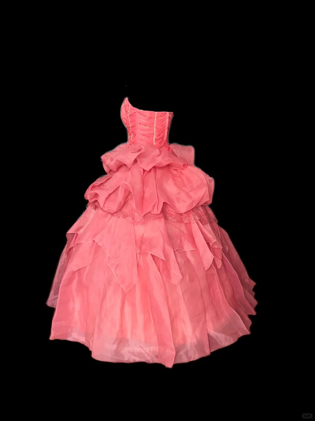 Pink Beaded Elegant Long Tulle Ball Gown Evening Dress nv4920