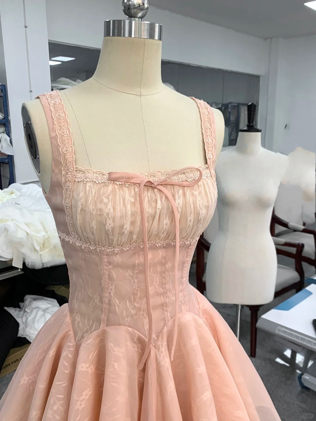 Rosa/Weißes süßes kurzes Tüll-Heimkehrkleid, Ballkleid, Geburtstagskleid, NV4513