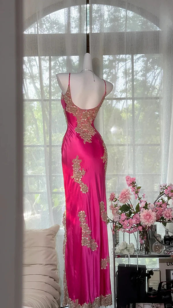 Robe de soirée sirène vintage longue, robe de bal, nv4328