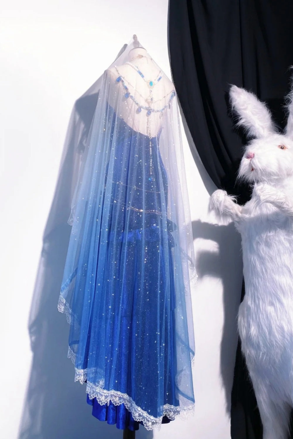 Retro Blue Long Goddess Dress Prom Dress NV6473