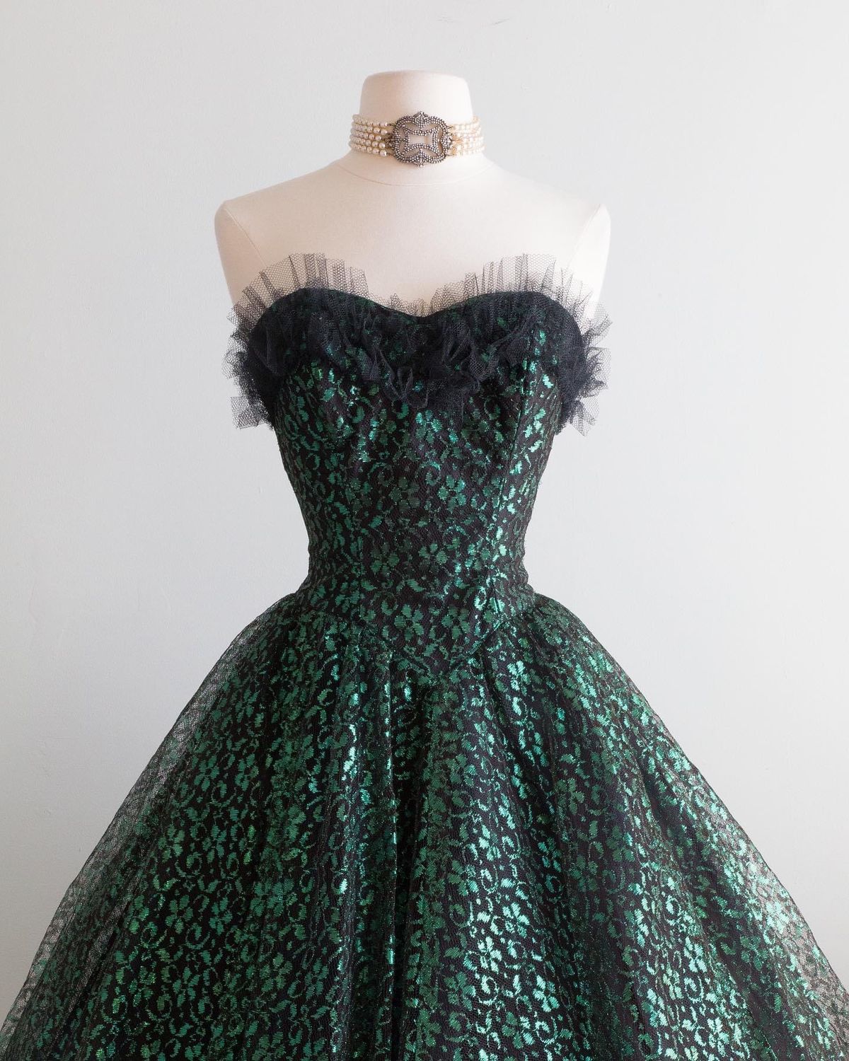 NiceVestidos-Green Floral Tulle Short Homecoming Dress nv5530