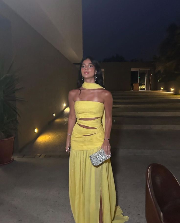 Gelb mode einfache off-schulter taille fließende lange ballkleid abendkleid partykleid nv2300