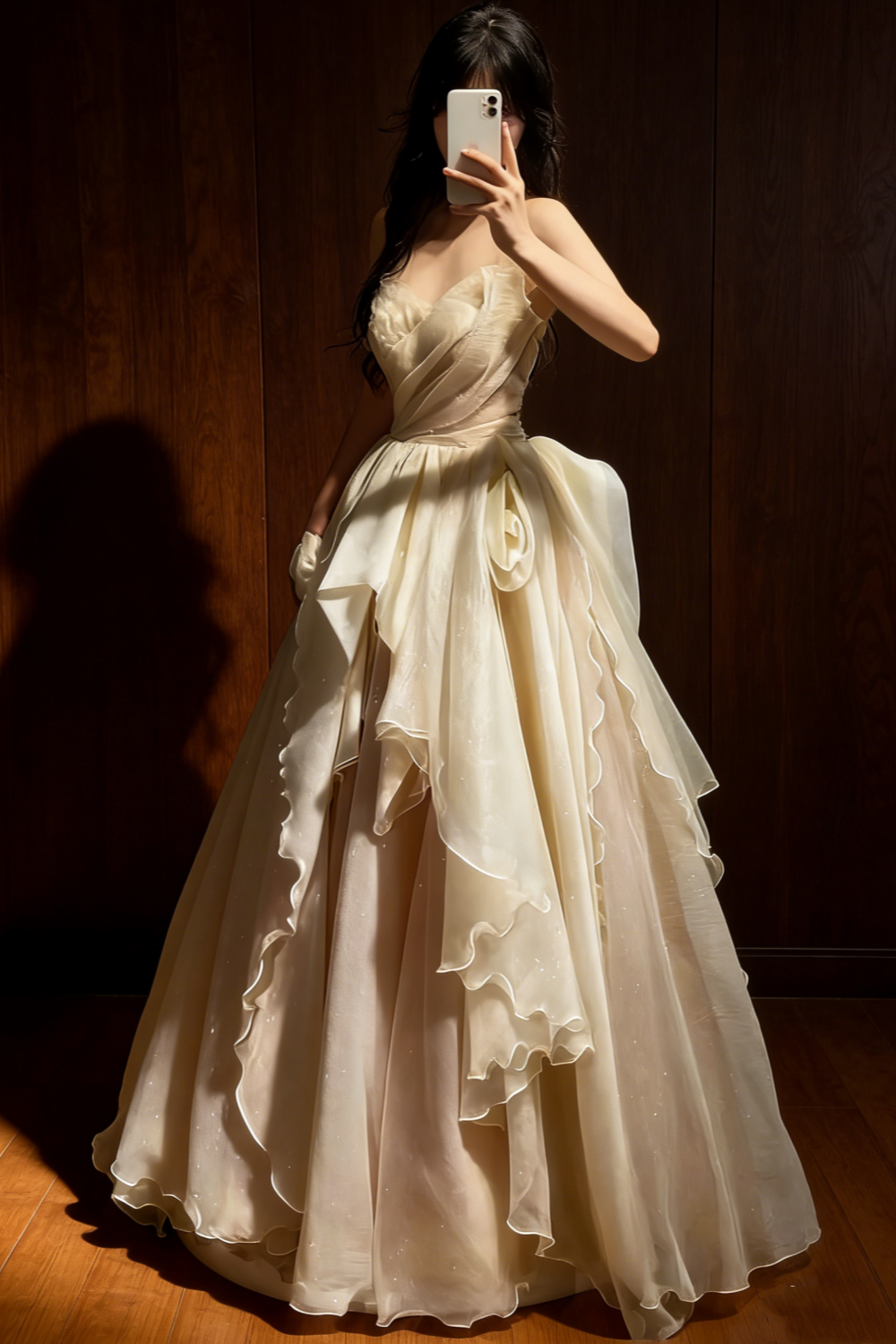 Sparkle Tulle Strapless Gown NV6750