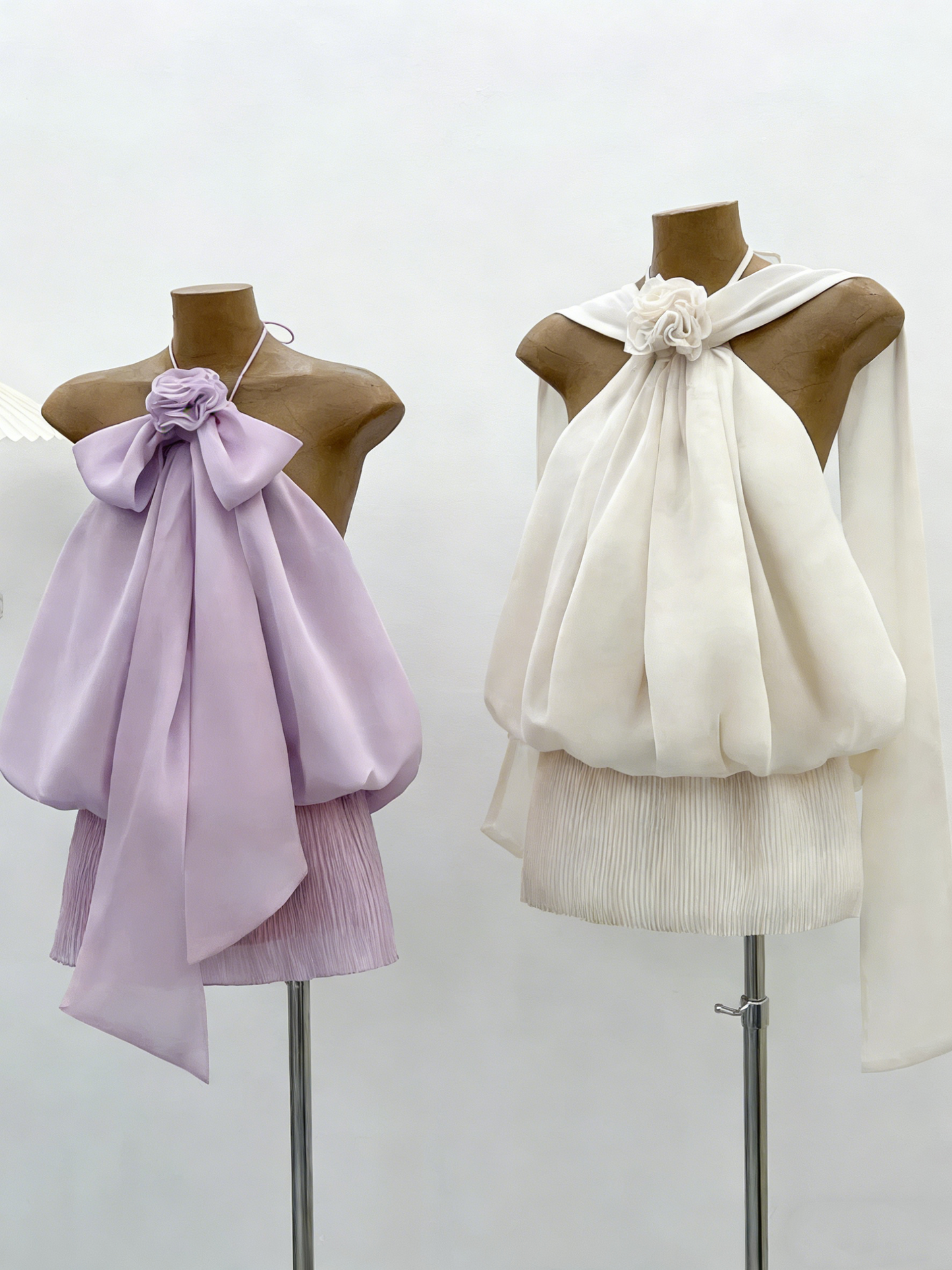 Champagne Delicate Floral Sweet Short Chiffon Homecoming Dress Birthday Party Dress nv4104