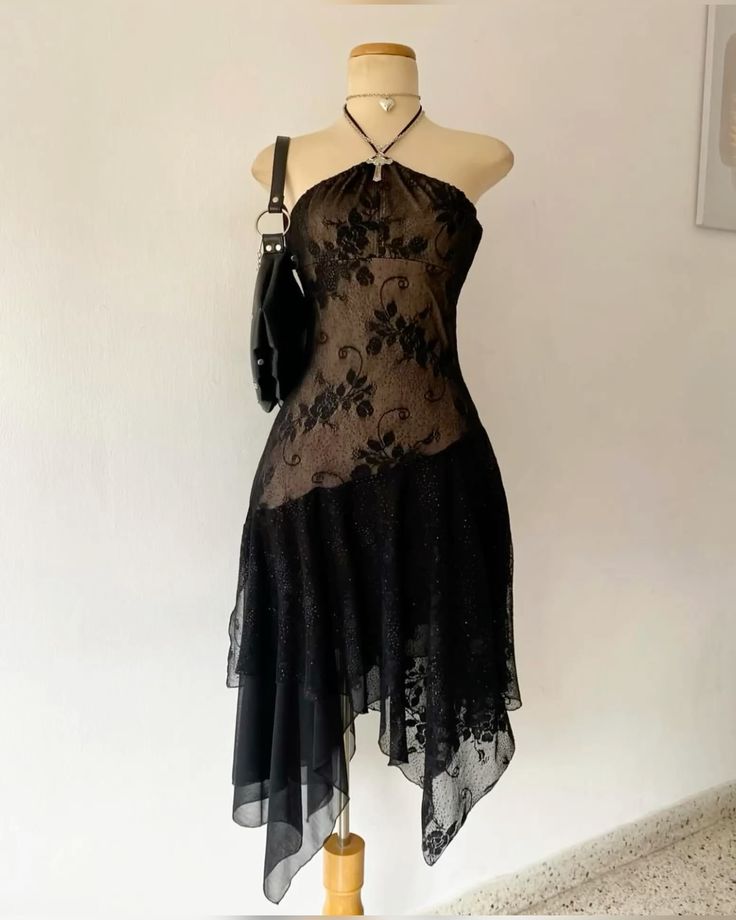 NiceVestidos-Black lace short/mid-length unique homecoming dress nv5466