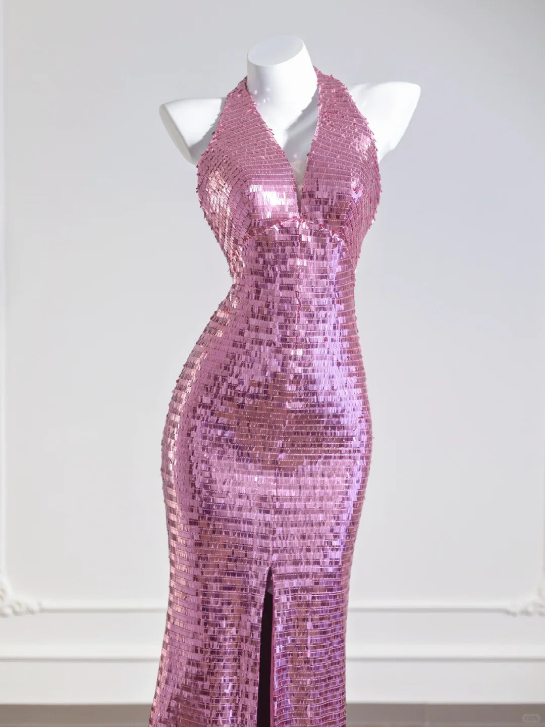 Pink fashion long sequin prom dress evening dress party dress nv4724