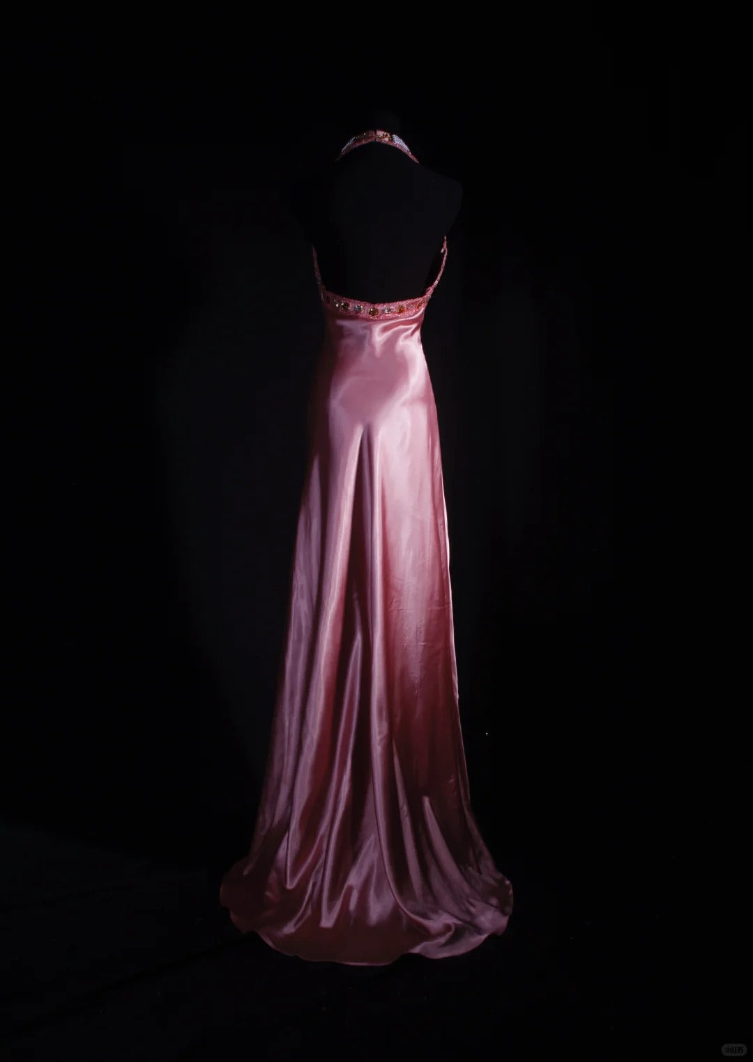 Pink exquisite beaded retro fashion long satin prom dress party dress nv5210