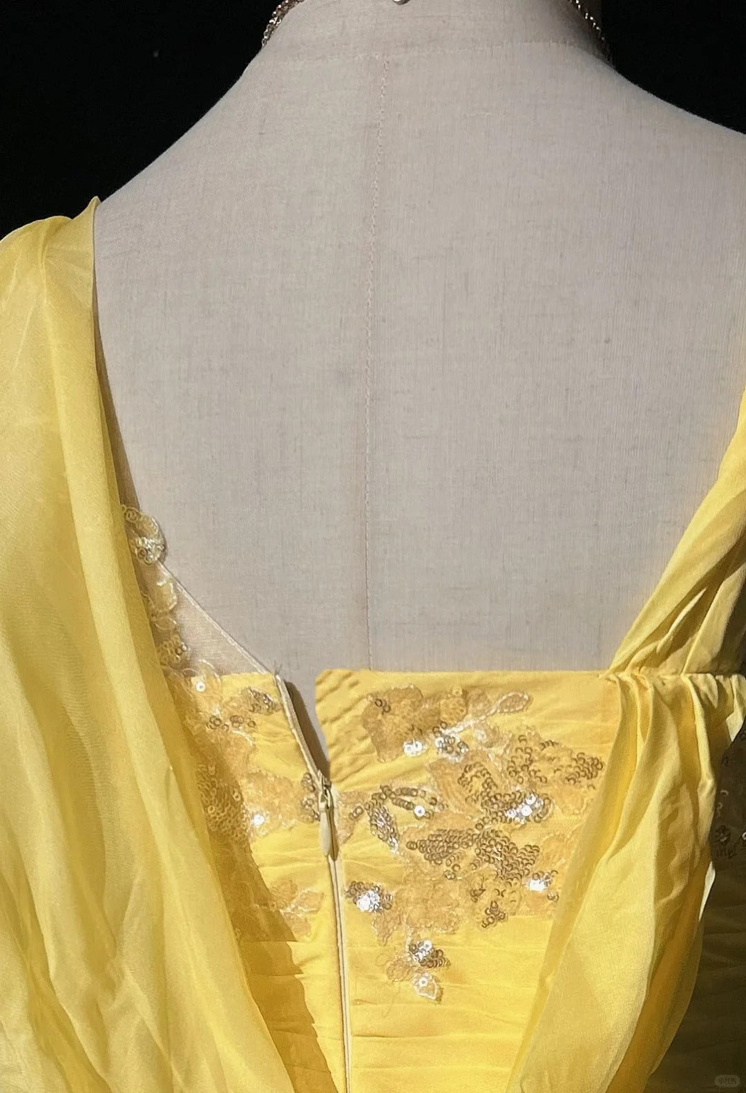 Yellow Beaded Elegant Long Chiffon Prom Dres Evening Gown nv4931