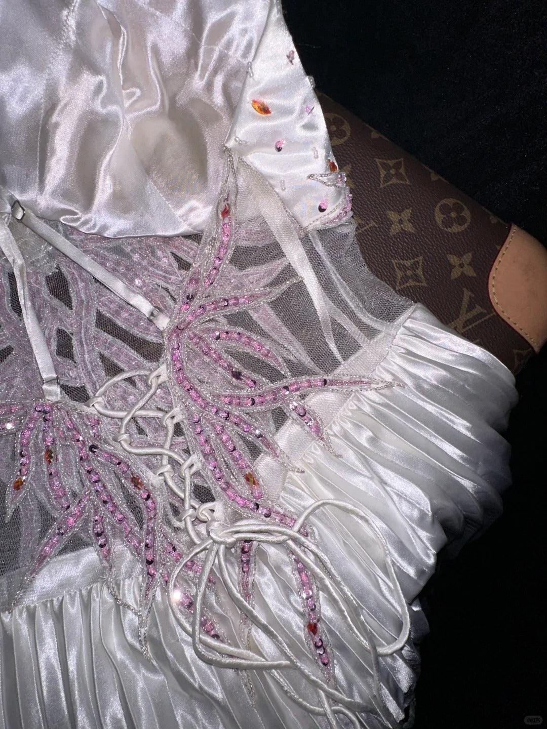 Silver Beading Fashion Elegant Long Satin Prom Dress Evening Dress Party Dress nv4687