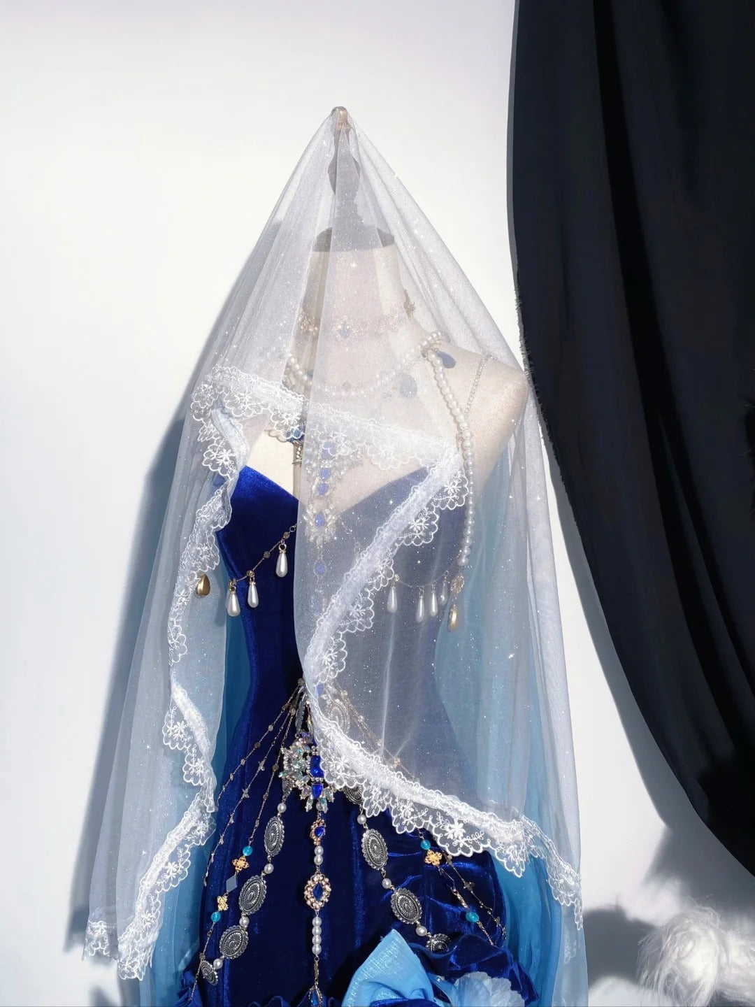 Burgundy/Blue Vintage Delicate Beads Elegant Stunning Long Velvet Ball Gown Evening Gown Party Dress nv4115