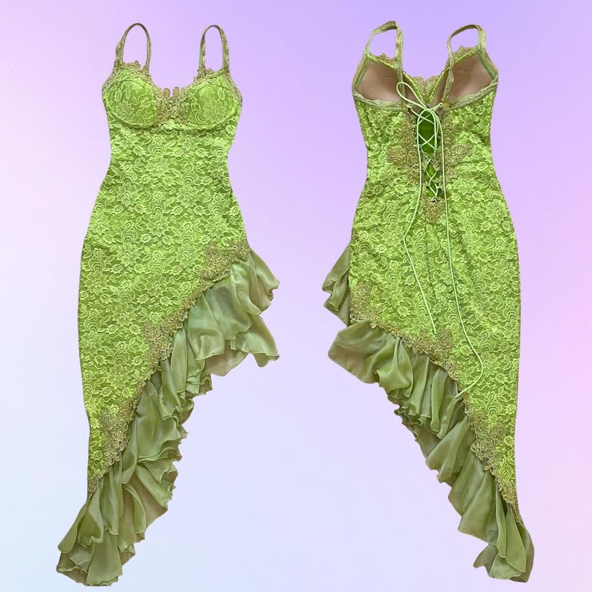 Green lace short chiffon homecoming dress birthday party dress prom dress nv5365