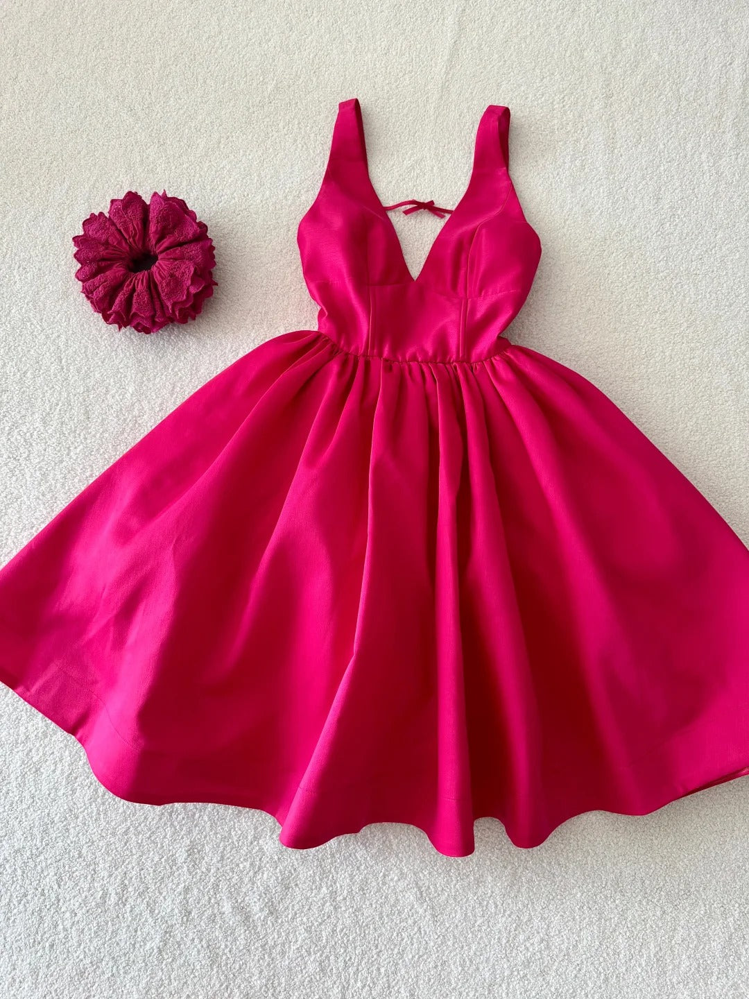 NiceVestidos - Pink Fashion Midi Satin Homecoming Kleid nv5536