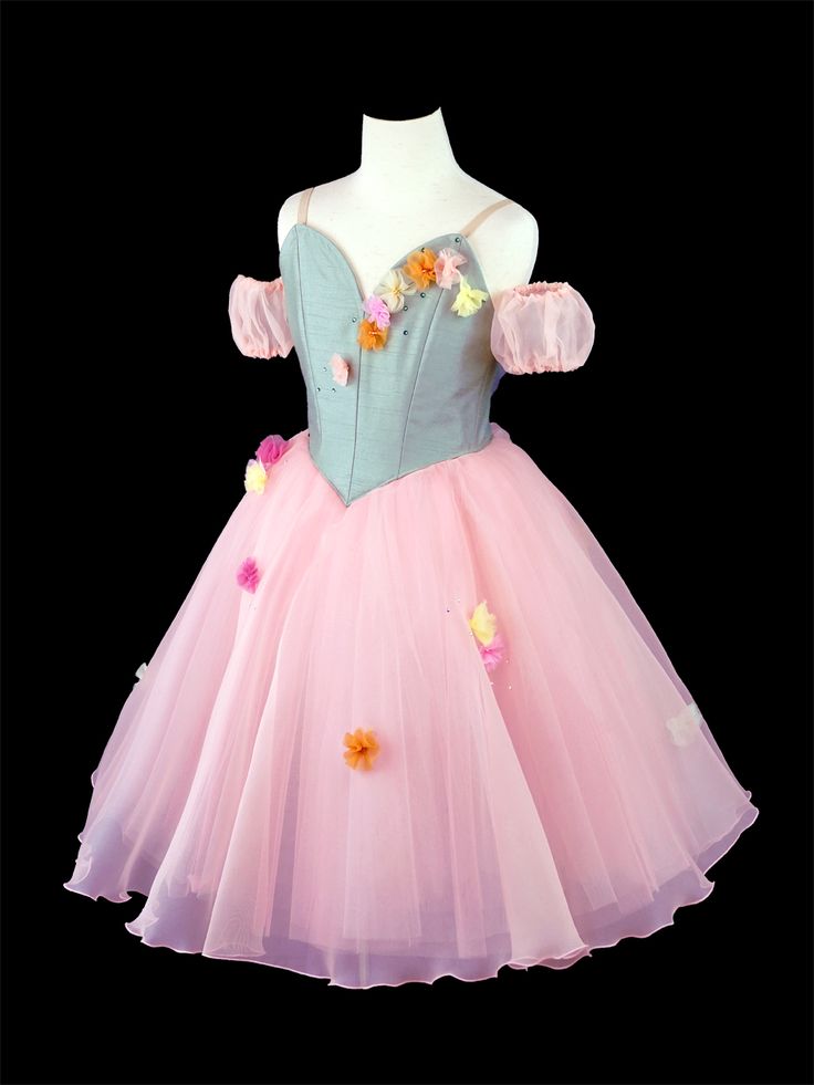 Pink Blue Floral Homecoming Dress Short Tulle Fairy Ball Gown Evening Dress Prom Dress nv4454