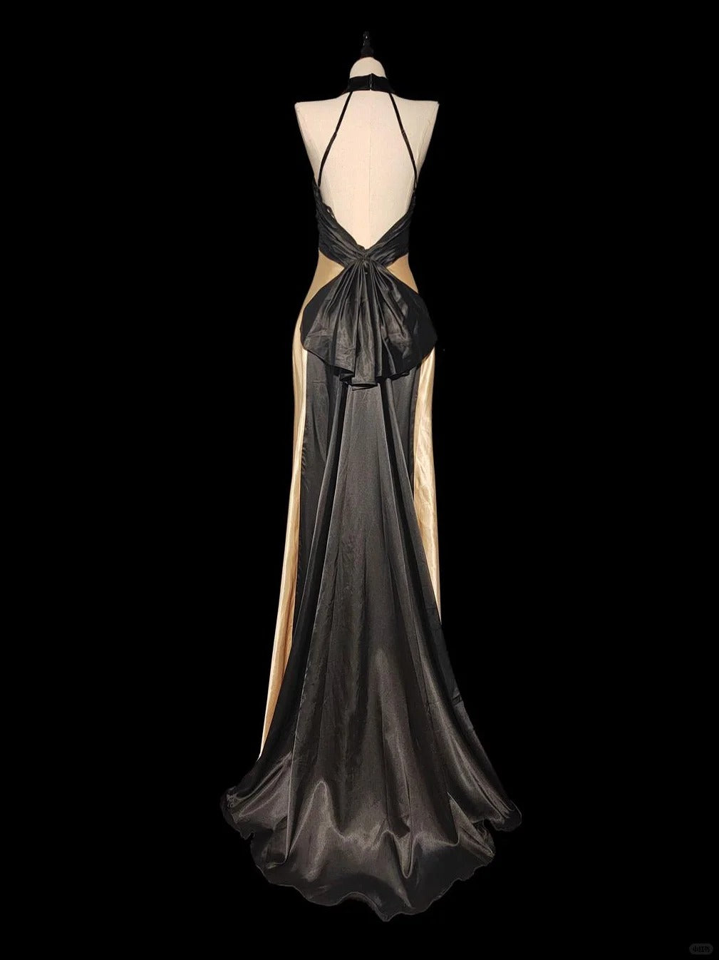 Champagner Schwarz Mode Elegante Strap Lange Meerjungfrau Schlank Fischschwanz Rock Satin Bodenlangen Schleppe Ballkleid Abendkleid Ballkleid nv3866