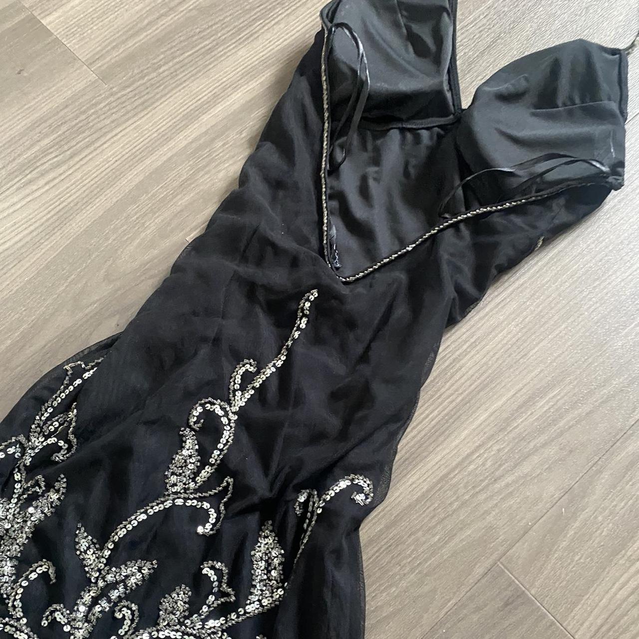 Black stunning vintage fashion exquisite beaded geometric pattern halter long chiffon tulle prom dress evening dress party dress nv3809