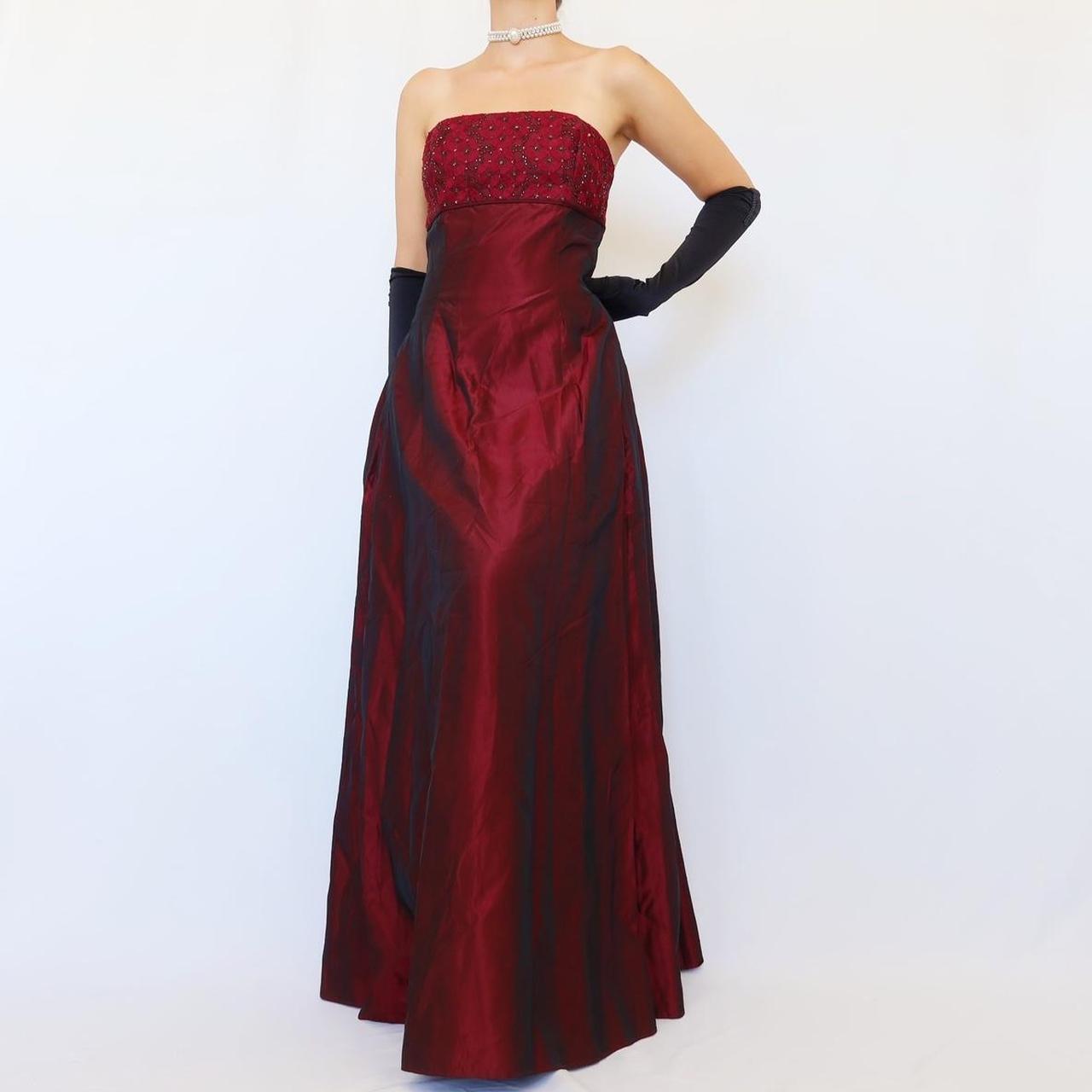 NiceVestidos-pink vintage floral long satin dress Nv5632