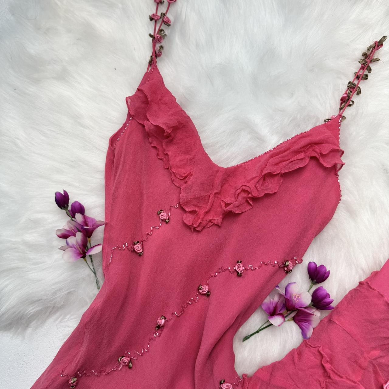 Pink exquisite beaded long chiffon prom dress nv5331