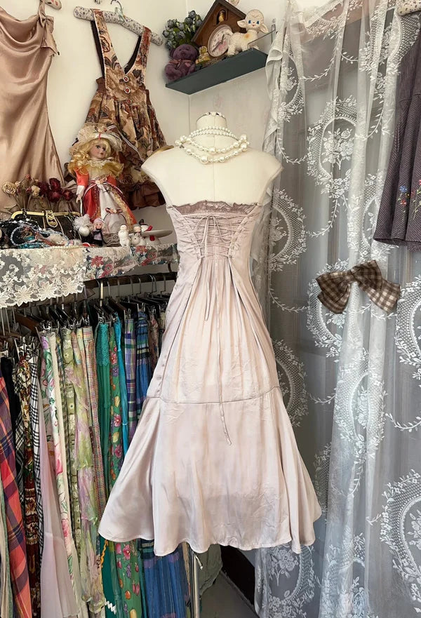 Pink Retro Short Homecoming Dress Birthday Dress Mermaid Off Shoulder nv4295