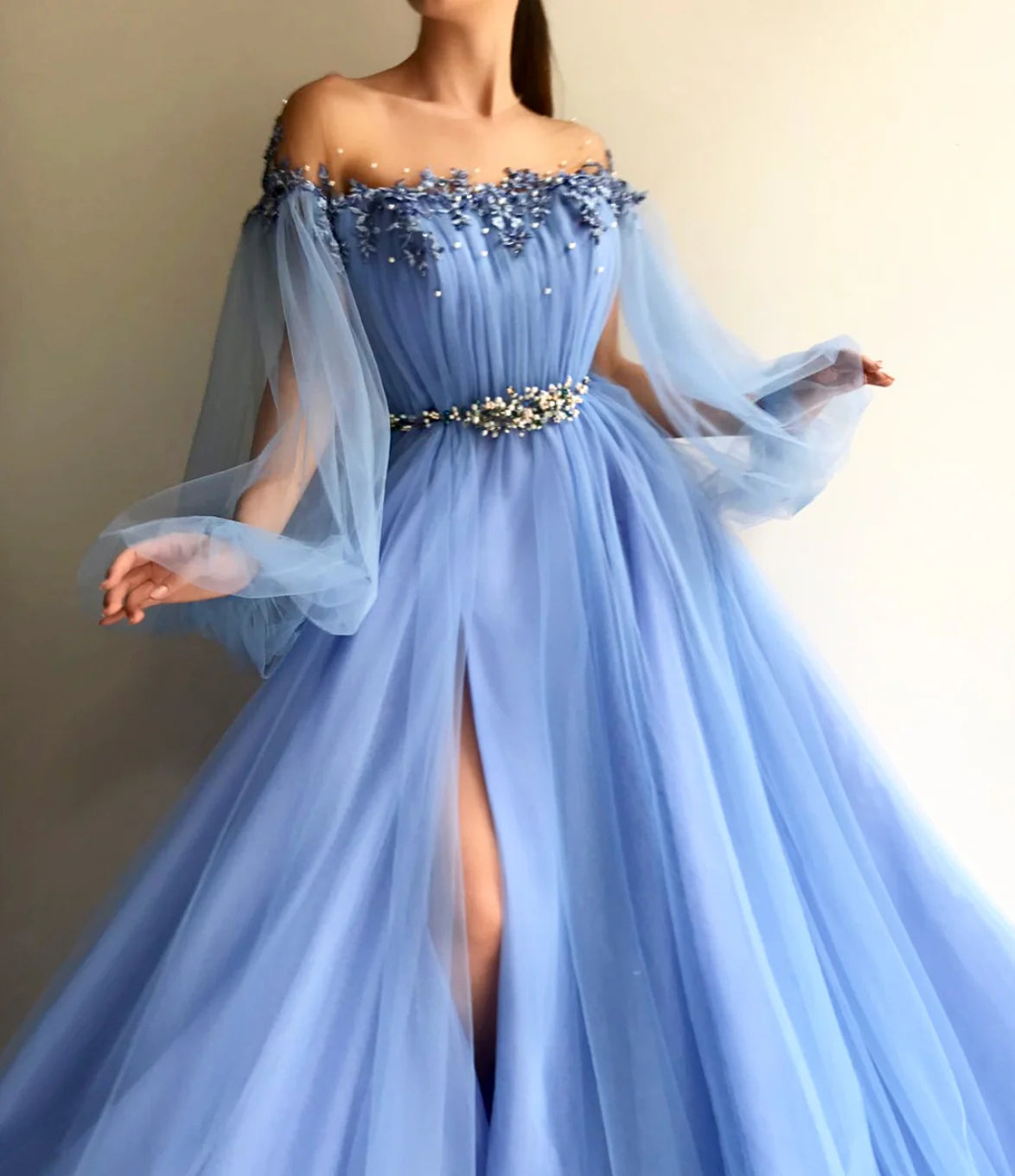 Blue/Green New Fashion Evening Dress Prom Gown nv75 – NiceVestidos