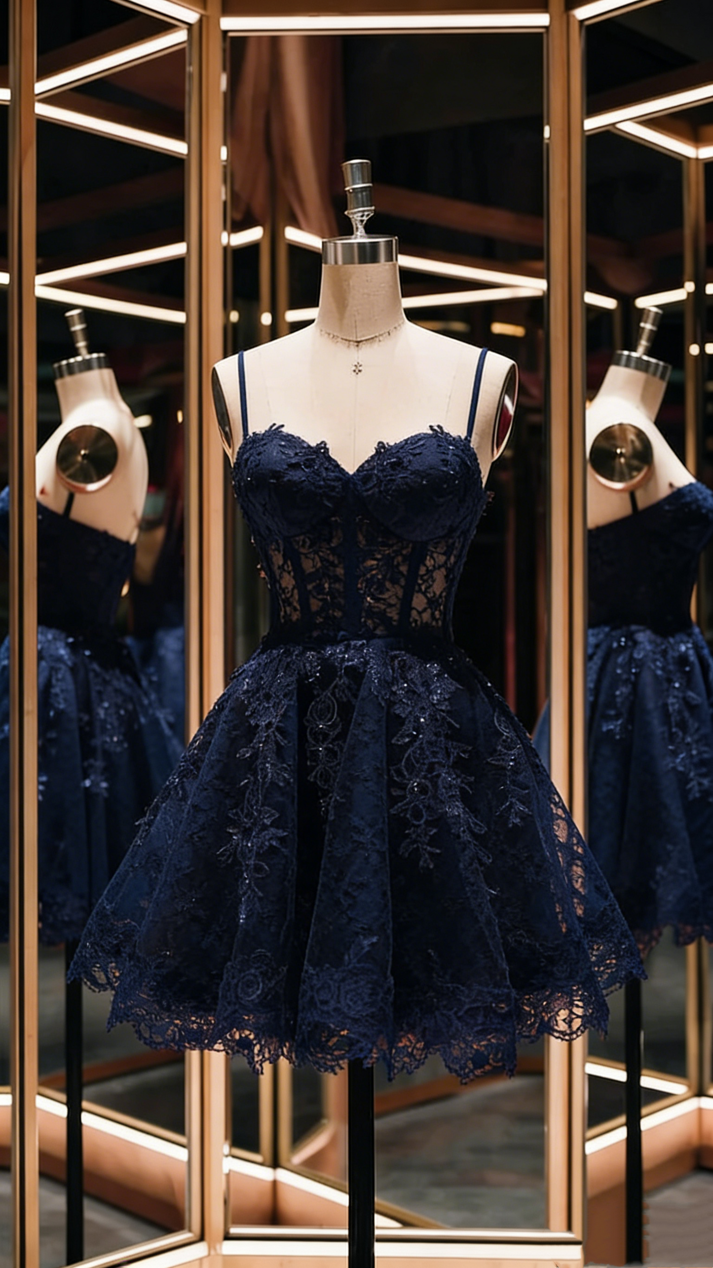 Red Lace Appliqué Spaghetti Strap Short Tulle Back-To-School Dress/Birthday Party Dress Nv4932