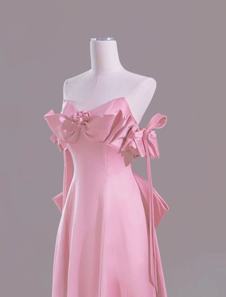 Pink Elegant Fashion Long Satin Prom Dress Evening Dress Party Dress nv3757