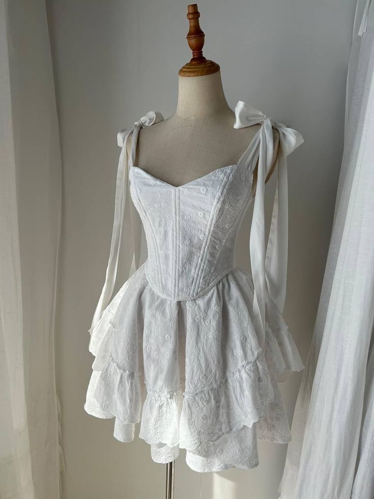 White sweet fashion short chiffon homecoming dress birthday party dress nv4885