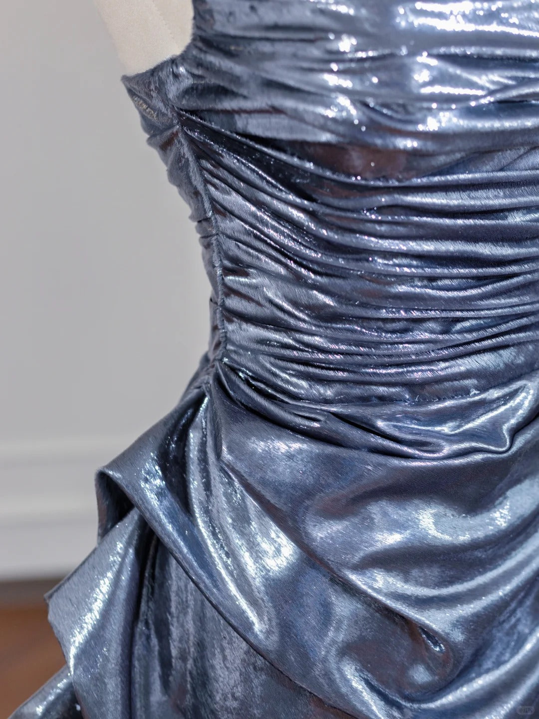 Silver-gray fashionable long satin Prom Dress evening dress nv4963