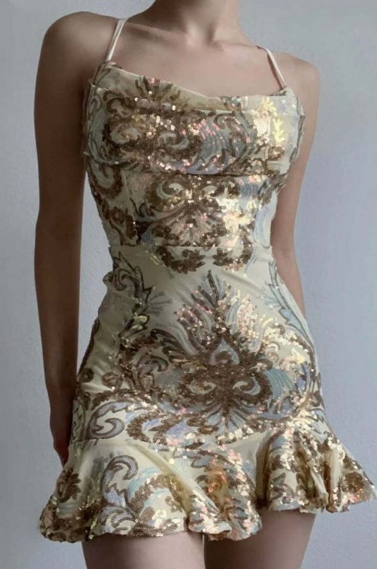 NiceVestidos-Gold Beaded Short Satin Formal Homecoming Dress Hoco Gown nv5499