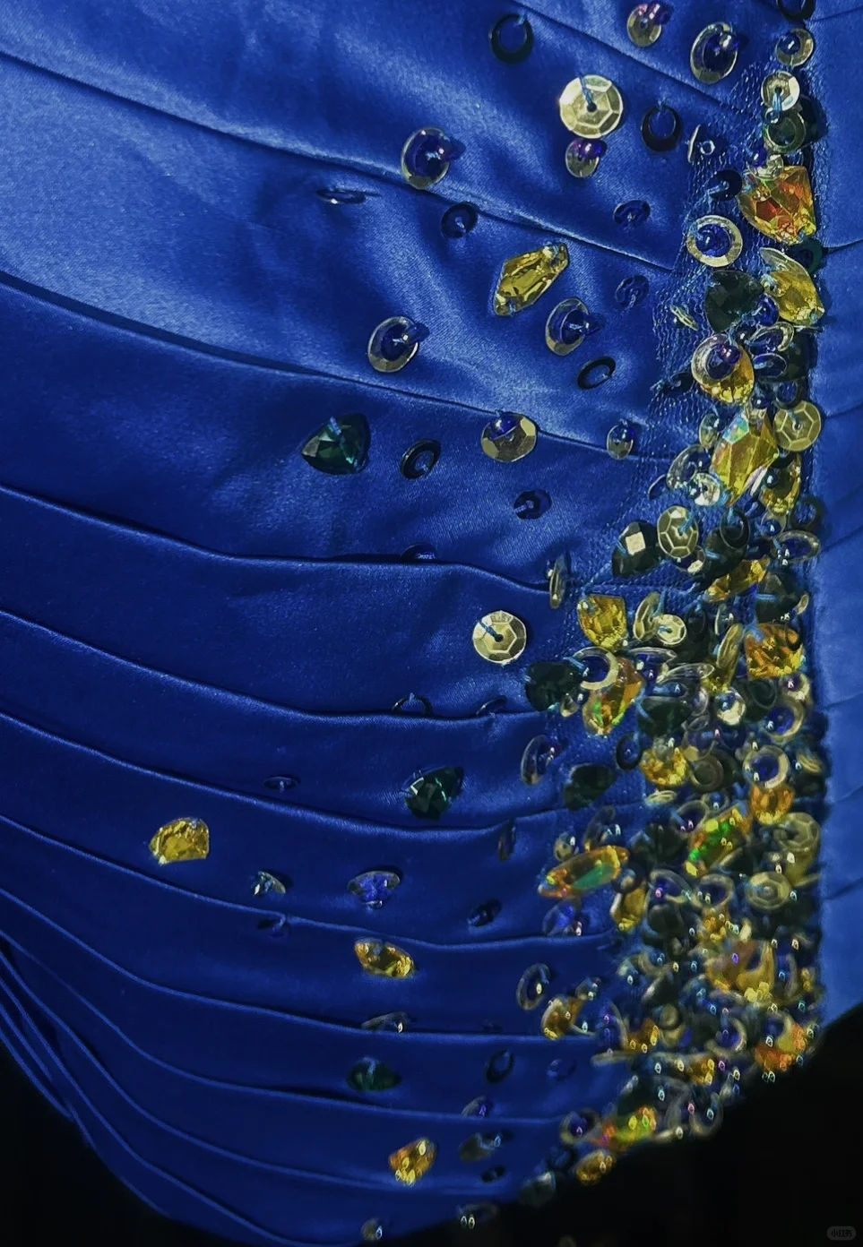 Strapless Royal Blue Homecoming Dress Pleated Satin Mini Formal Gown with Rhinestone Beading NV6888