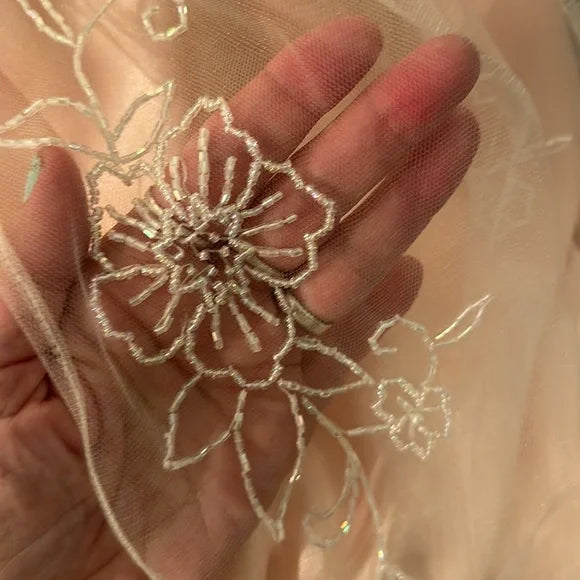 Robe de soirée longue en satin et tulle, rose brillant, à la mode, avec perles exquises, robe de bal, robe de soirée, robe de bal, nv3750