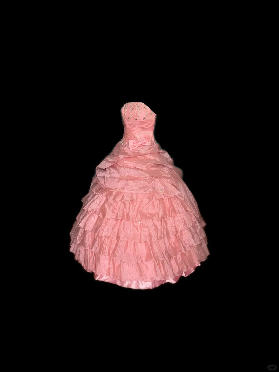 Rosa Strass elegantes langes Tüll Ballkleid Abendkleid nv4921