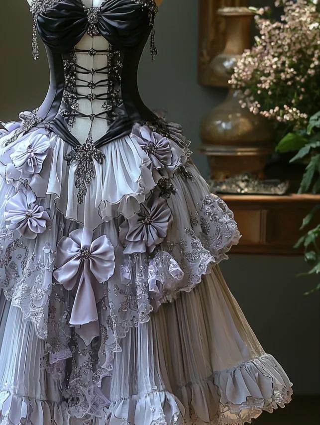 Lila Spitzenschleife kurzes/mittellanges Homecoming-Kleid Ballkleid Abendkleid Geburtstagspartykleid nv4714