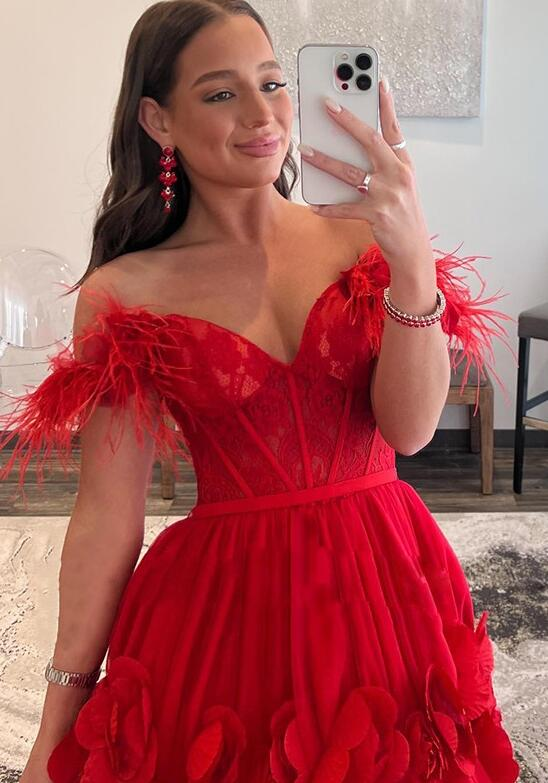 Red Ball Gown Prom Dresses,Hoco Dresses,Sweeth 16 Party Dresses nv1033