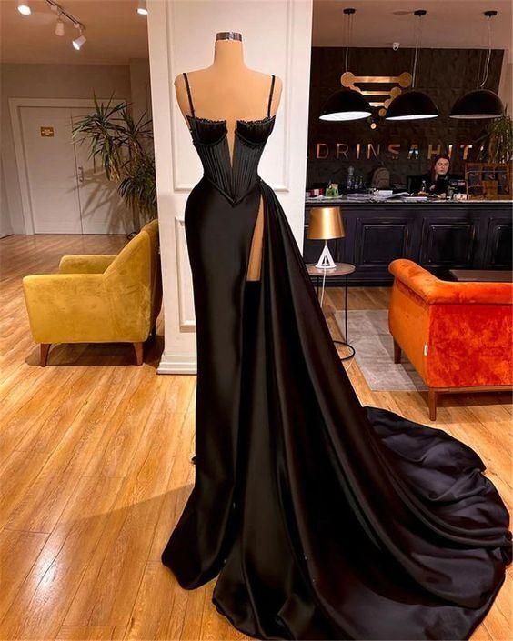 Black Sheath long Evening Dresses, Prom Party Dresses nv50
