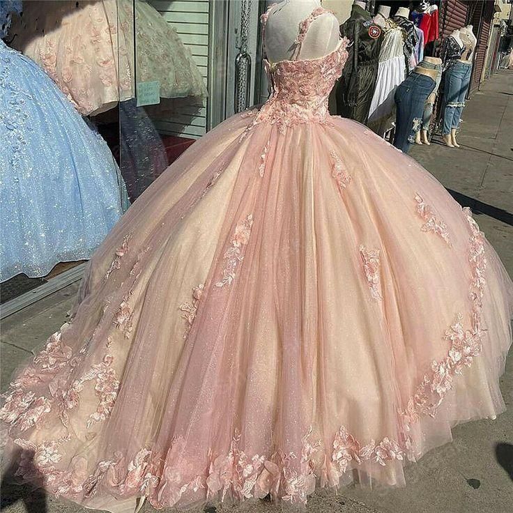 robe de quinceanera rose bébé Robes de bal élégantes, robe de soirée longue nv23