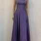 Robe de soirée longue en tulle violet, motif floral délicat, perles, bretelles spaghetti brillantes, élégante, coupe trapèze, robe de bal, robe de soirée, robe de bal nv3798