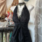 Black Vintage Fashion Lace Suspender V Neck Long Prom Gown Evening Dress Party Dress nv3623