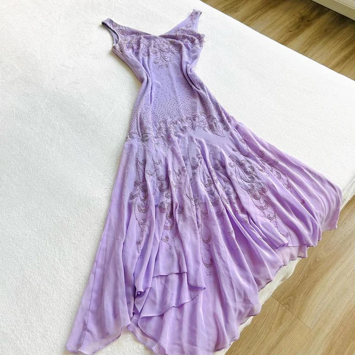 New Arrival Lilac Prom Dress Evening Dress Chiffon Party Dress nv5406