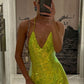 Green sequin short stylish homecoming dress cocktail party dress nv5187