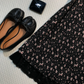 Black Floral Short Homecoming Dress Peter Pan Collar Flutter Sleeve Lace Hem Vintage Cocktail Gown  NV6927