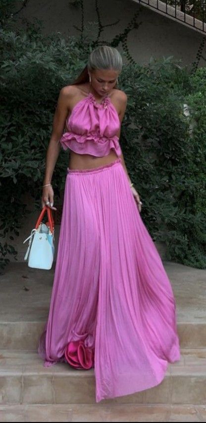 Blue/Pink Fashion Two Piece Suit Elegant Wedding Guest Party Dress Holiday Dress nv5334