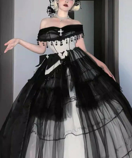 Retro New Style Long Dress Birthday Dress Beautiful Dress NV6498