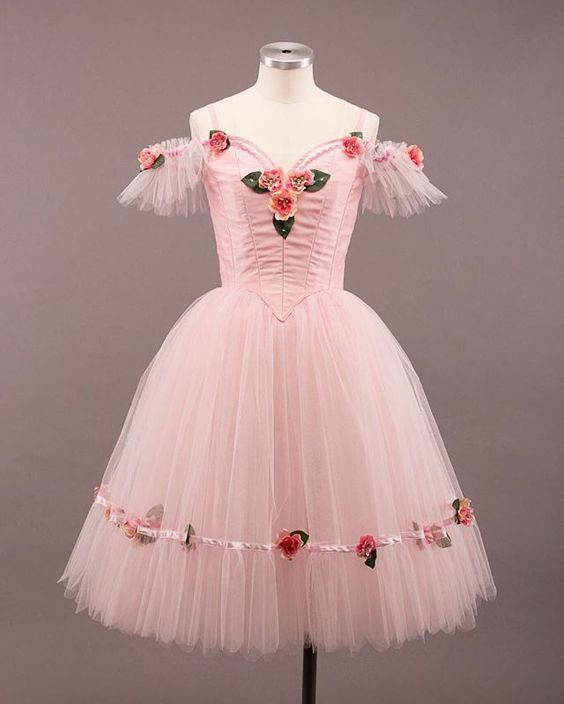 Pink floral homecoming dress short tulle fairy ball gown evening dress prom dress nv4455