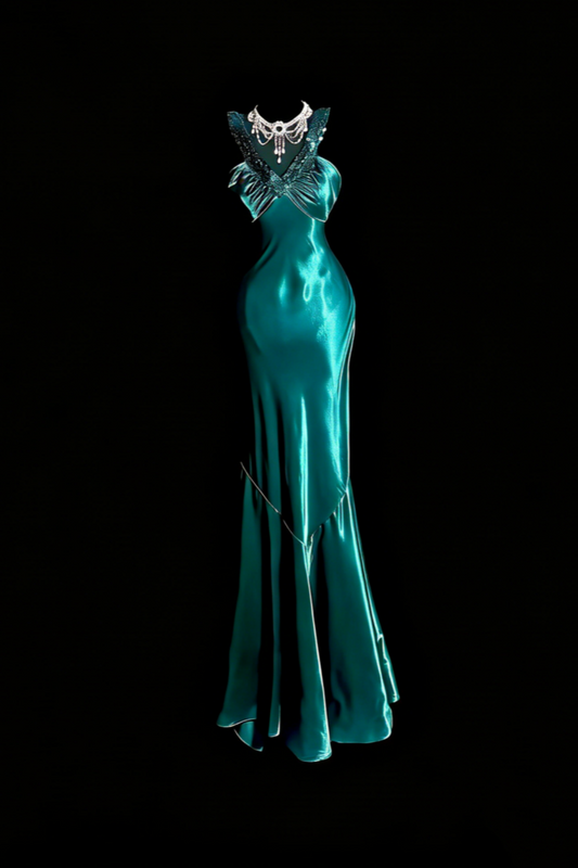 Luxury Ruched Back Formal Dress for Evening Galas & Red Carpet Events NV6872