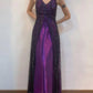 Lila Elegante Mode Exquisite Strap Lange Tüll Ballkleid Abendkleid Partykleid Ballkleid nv3977
