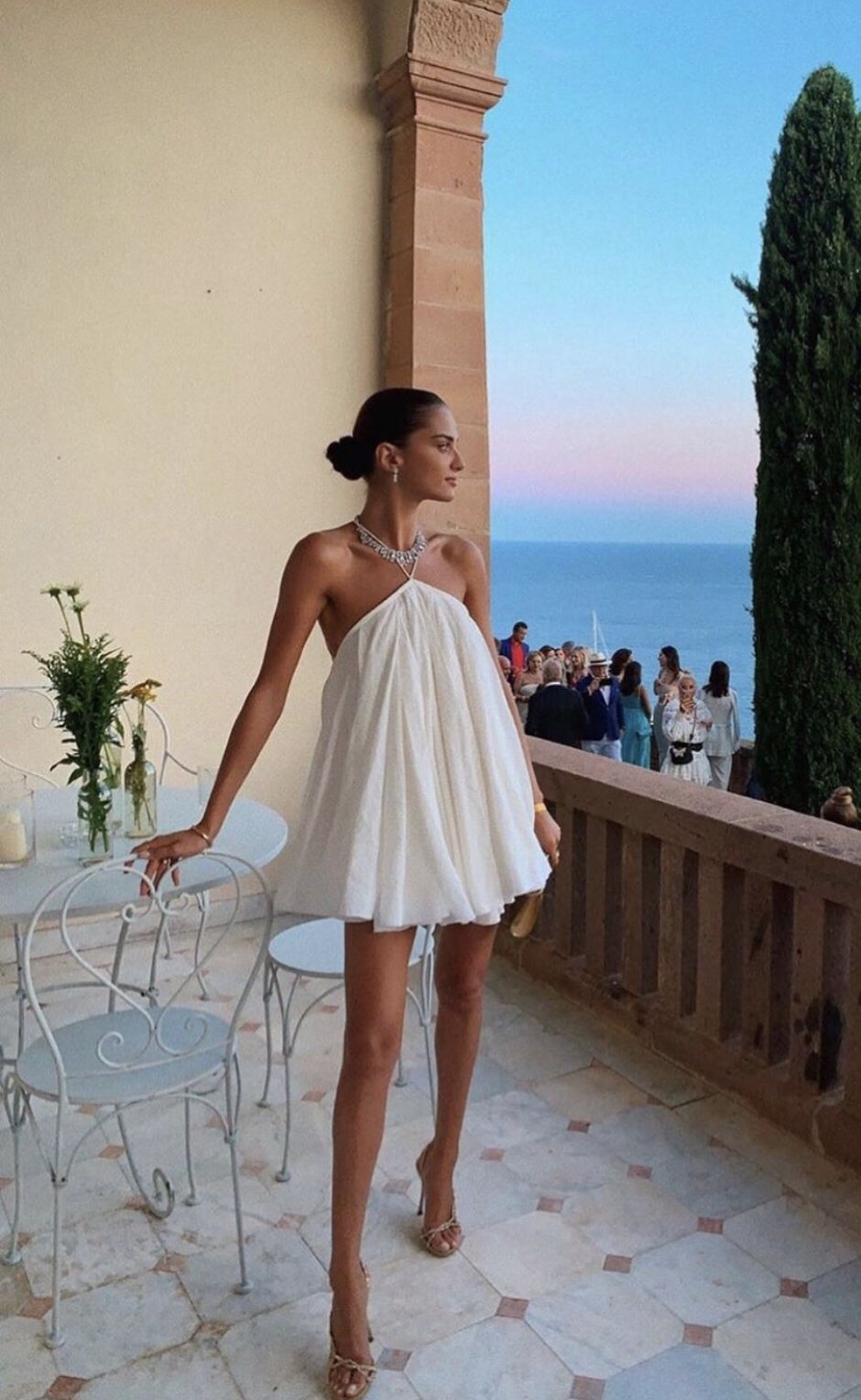 White suspender fashion short chiffon homecoming dress birthday party dress nv5241